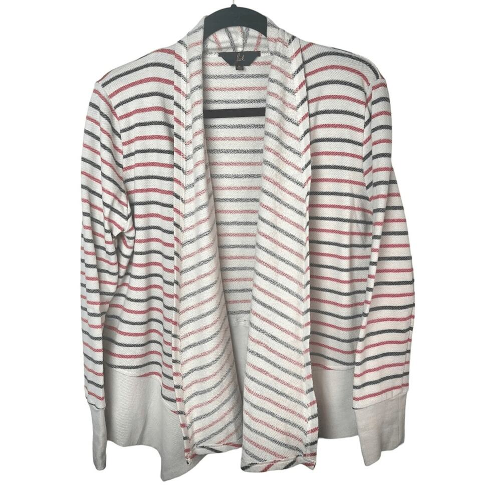 Jack Lightweight Shawl Collar Sweatshirt Striped Open Cardigan Sz M